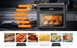 Geek Chef Steam Air Fryer Toast Oven Combo , 26 QT Steam Convection Oven Countertop , 50 Cooking Presets, With 6 Slice Toast, 12 In Pizza, Black Stainless Steel. Prohibited From Listing On Amazon
