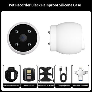 Pets Recorder Pet Tracker Collar Dogs And Cats Viewing Angle Motion Recording Camera Action Camera With Video Records Cat Collars Camera Sport Pet Products